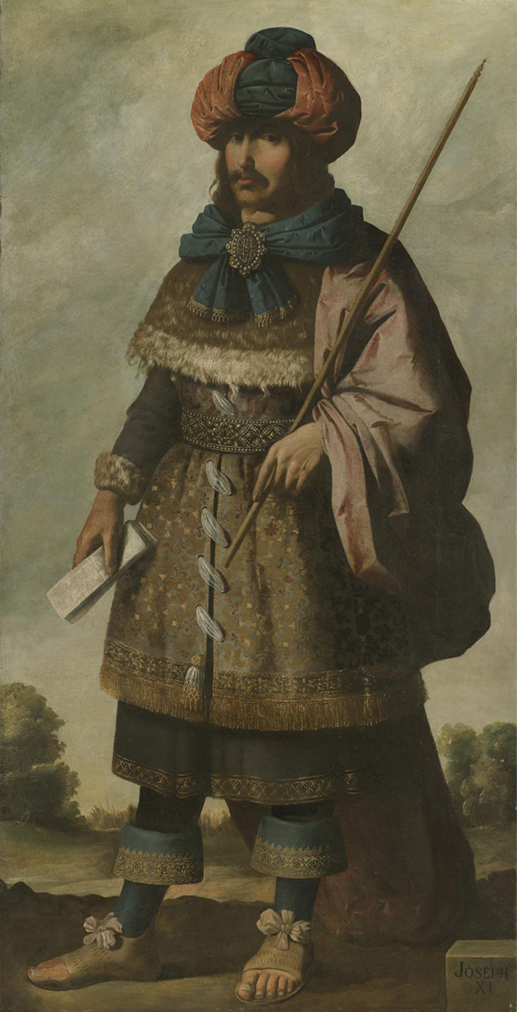 Figura identificada como José, filho de Jacó, em pintura de Francisco de Zurbarán, entre 1640 e 1645.
