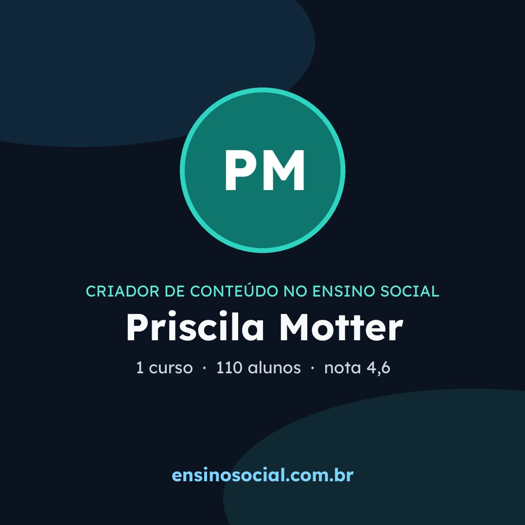 Cartão quadrado de divulgação do perfil, formato post