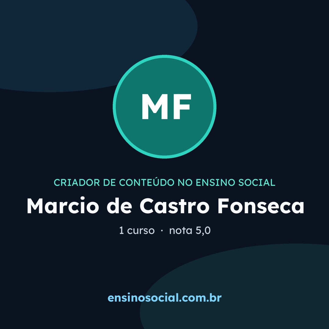 Cartão quadrado de divulgação do perfil, formato post