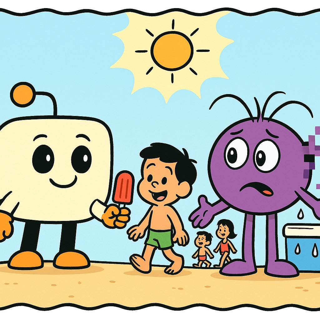 Bug: Ei! Voltem! Meu picolé é igualzinho!